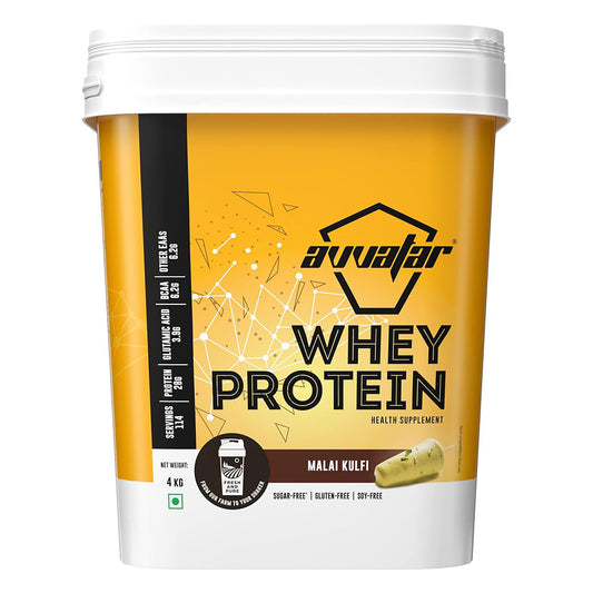 Avvatar Whey Protein | 4 Kg | Malai Kulfi Flavour